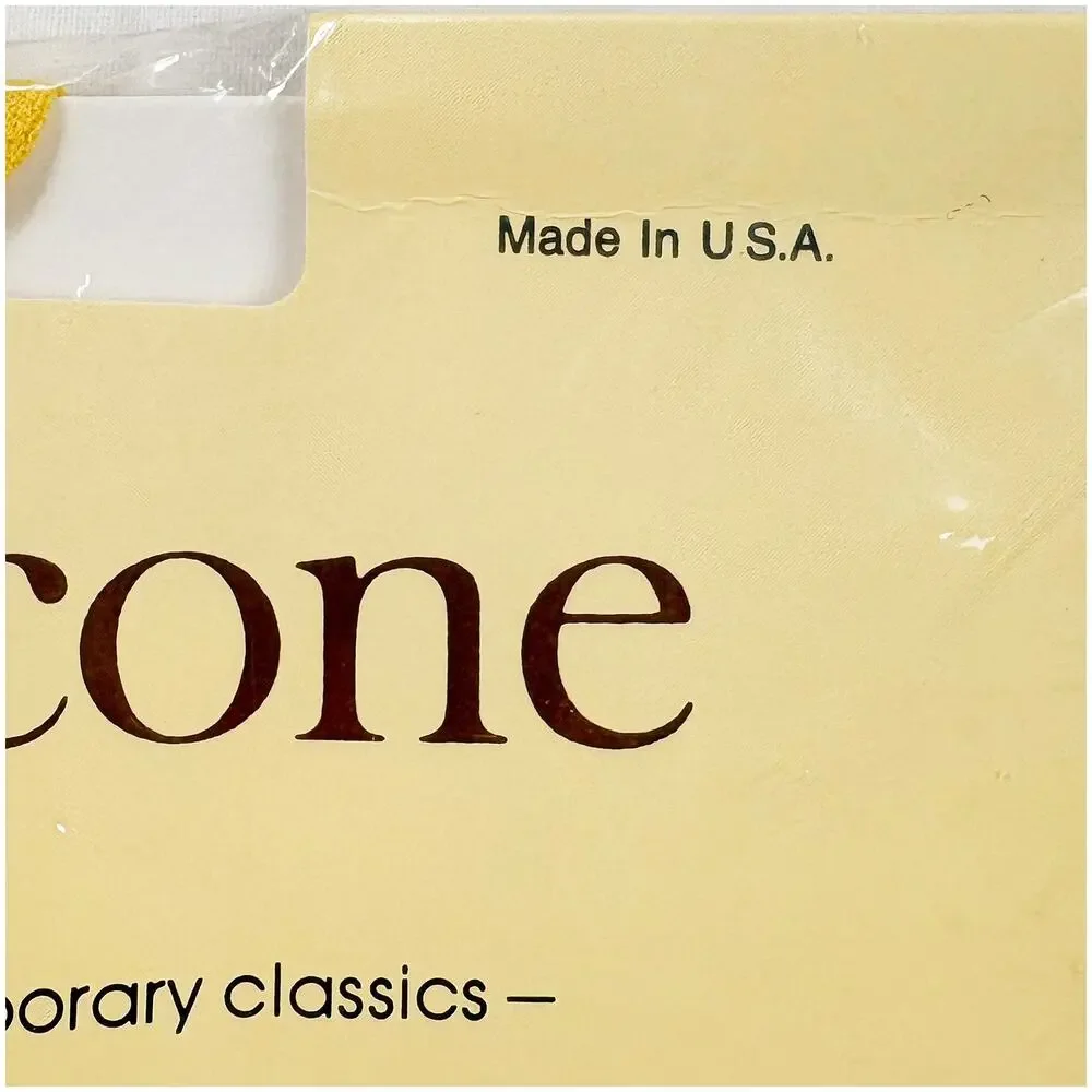 VTG Evan Picone Opaque Pantyhose Yellow Chrome Long NWT Fashion Hosiery 80s USA